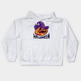 Halloween pumpkin head Kids Hoodie